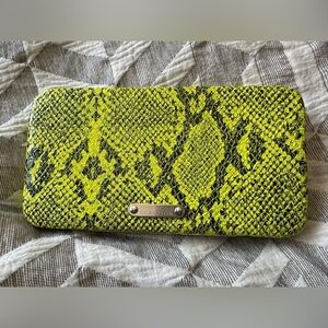 Kenneth Cole Reaction yellow snakeskin wallet